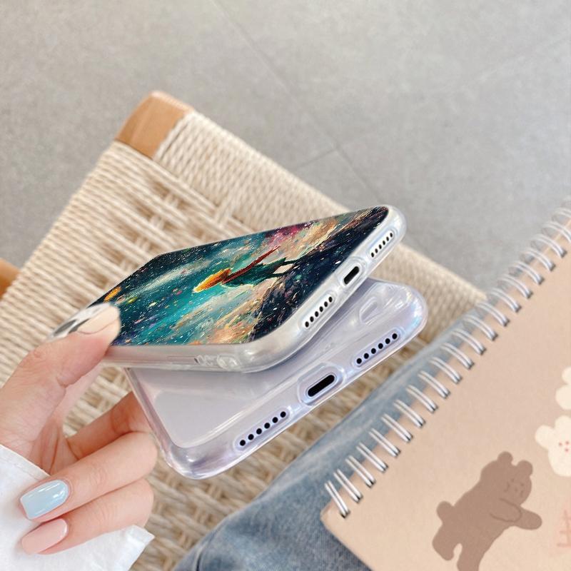 Чехол Cosmic Planet для iPhone Samsung A55 M34 S24 Xiaomi Redmi 13 Pro 14C Huawei Honor 200, противоударный бампер для телефона TPU, устойчивый к царапинам, прозрачная задняя крышка