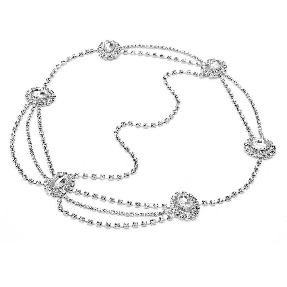 Rhinestone Crystal Vintage Headpiece Dainty Design Wedding Head Chain Wedding Ceremony