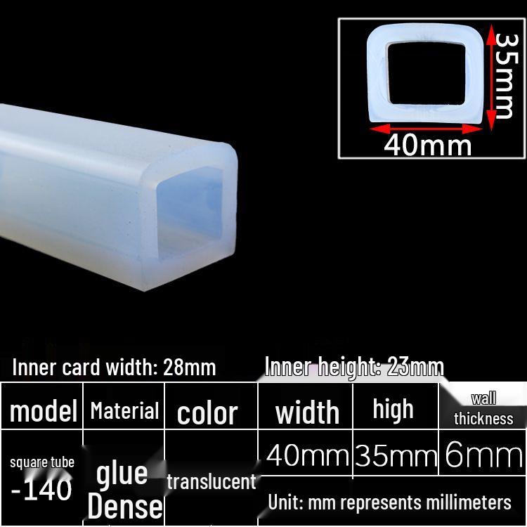 High-Temperature Resistant Silicone Square Tubing: Durable, Customizable, Aging-Resistant Rubber Sheath and Hollow Sealing Strip.