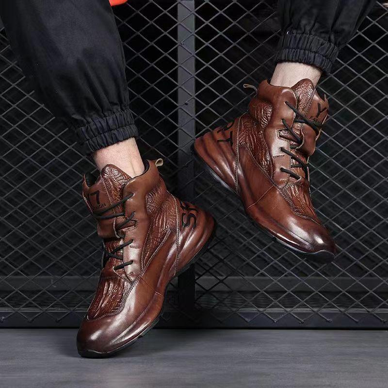 Модная новая мужская обувь на толстой подошве, увеличивающая рост, повседневная обувь для подростков, износостойкая и удобная спортивная обувь, кроссовки