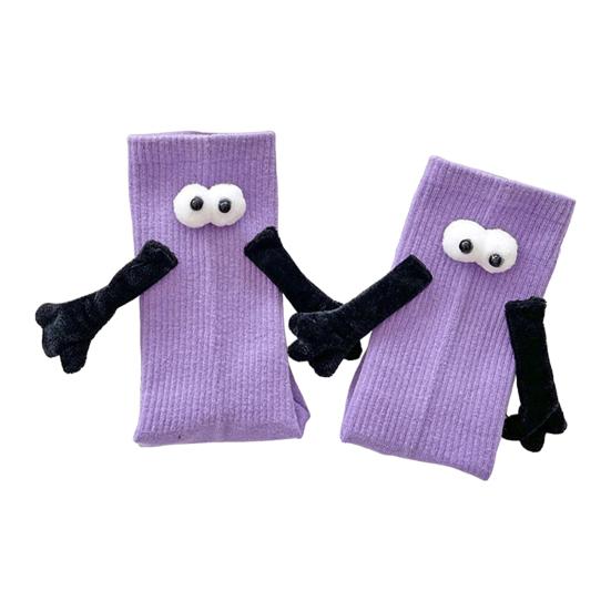 1 пара магнитных носков для рук однотонные длинные носки с 3D персонажем руки держащиеся за руки носимые носки для повседневной носки