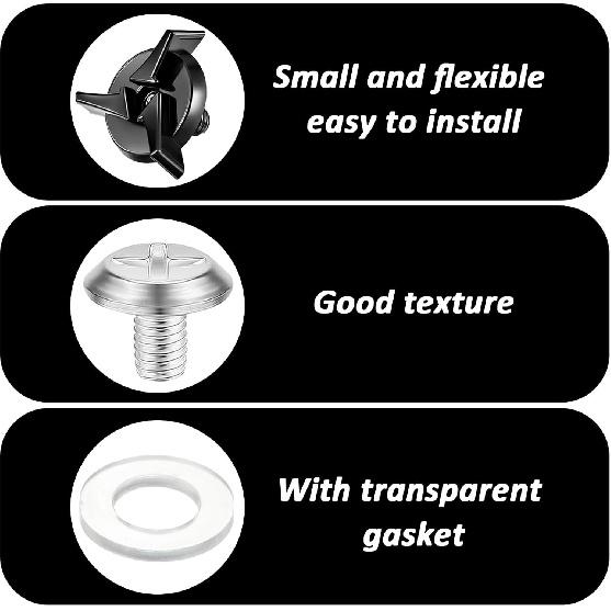 8Pcs Motorcycle Helmet Visor Screws with Rubber Washers, Corrosion Resistant Replacement Hardware Kit, for Dirt Bike & Helmet Visor Fixing, Essential