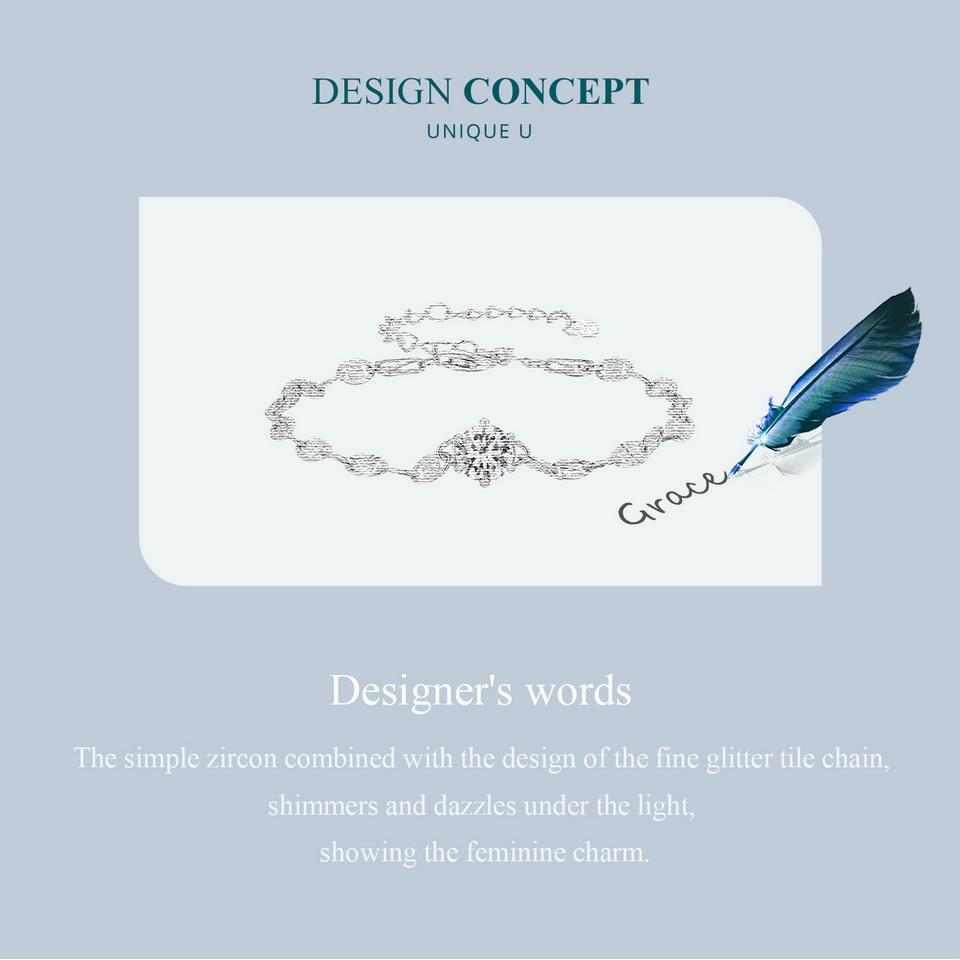 BAMOER из стерлингового серебра 925 пробы, круглый браслет с цирконом, застежка-лобстер, регулируемая цепочка для женщин, подарок на день рождения, годовщину