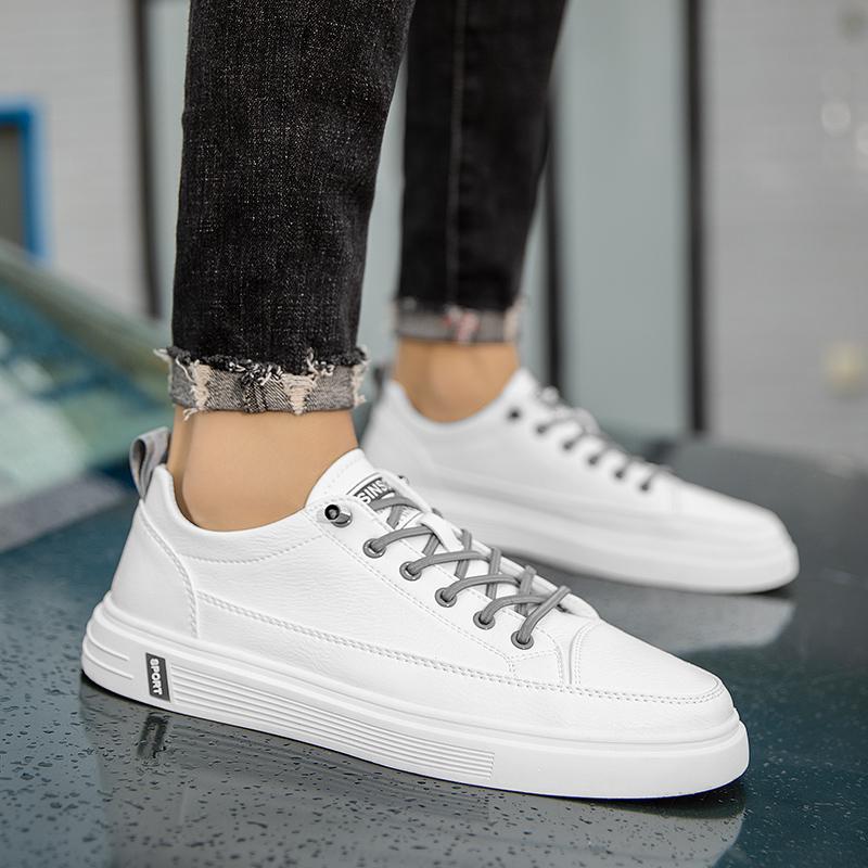 Модная повседневная обувь для мужчин Классические кроссовки Мужские трендовые простые мужские туфли из сулканизированной кожи