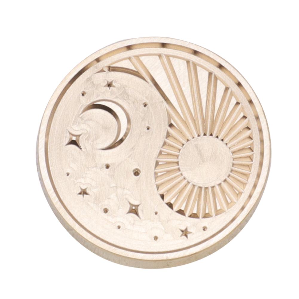 Ретро печать сургучный штамп с головками Солнца, Луны и звезд, круглые уплотнительные штампы, печать, огненный лак, печать, декор для скрапбукинга, инструменты «сделай сам»