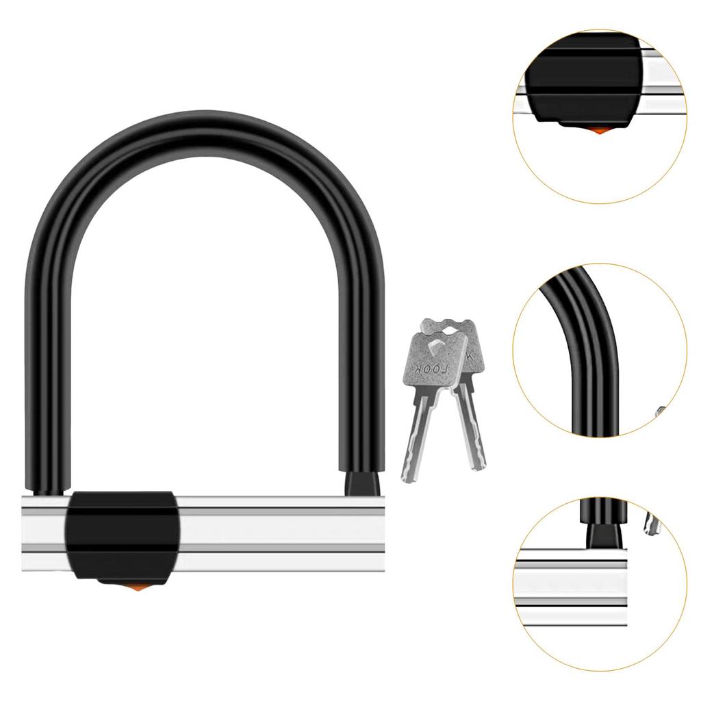 Electric Bike U Shape Lock Motorcycle Lock Hydraulic Cutter Resistant Lock Dustproof Waterproof Scooter Tricycle Cycling Lock