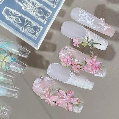 3D Цветочные Формы для Ногтей DIY Силиконовые Инструменты для Ногтей Гавайский Цветок Гибискус Лепесток Дизайн Ногтей Силиконовые Формы Трафарет для Лепки Арт-Дизайна Ногтей
