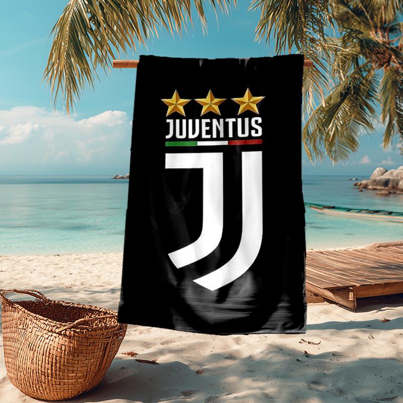Ultra-Soft Beach Towel with Juventus Football Club Theme,Ideal for Pool - Camping, Diving - Perfect Travel Essential, Vibrant Beach Towel.