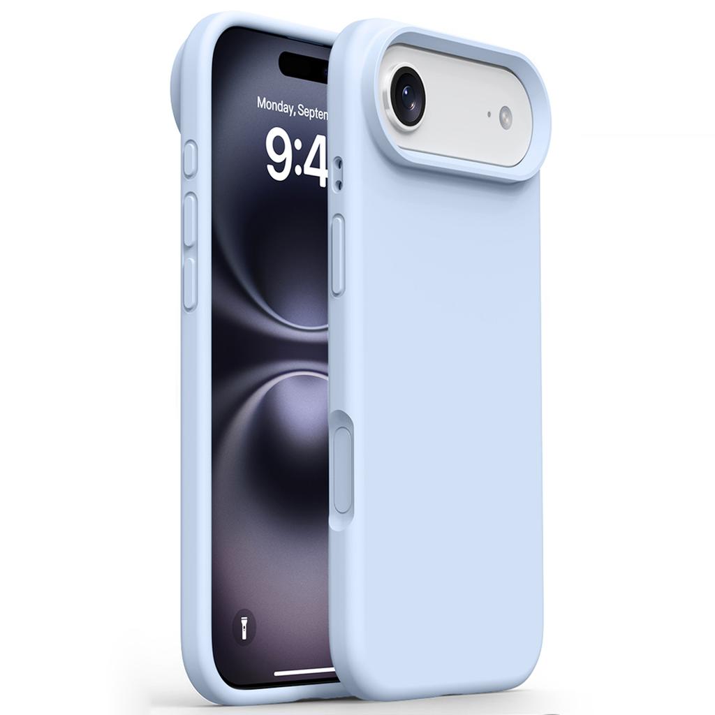 For iPhone 17 Air Case Soft Microfiber Lining Liquid Silicone+PC Phone Cover