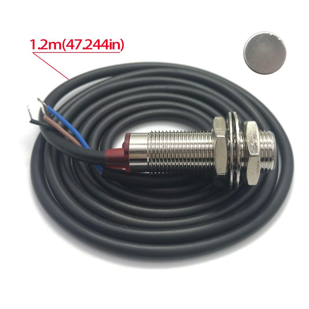 DIGITEN 4 Digital LED Tachometer RPM Speedometer + Hall Proximity Switch Sensor NPN Blue