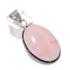 Rose Quartz Gemstone Handmade 925 Sterling Silver Jewelry Pendant 2.09" g6N12