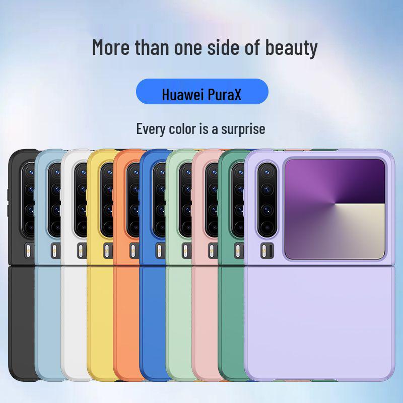 Новый складной защитный чехол для телефона Huawei Pura X с ощущением кожи - Полное покрытие, Защита от падений, Жесткий корпус для всех полов