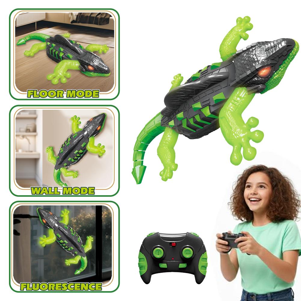 Wall Climbing Remote Control Lizard Toy, Realistic Gecko Reptile Car That Climbs Walls, Flexible Remote Control Animal Toy