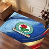 Blackburn Rovers Football Print Crystal Velvet Rug, Comfortable Water Absorbent Non Slip Indoor Floor Carpet