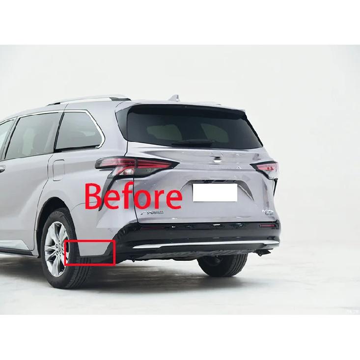 Для TOYOTA Sienna (XL40) Защитный уголок заднего бампера из нержавеющей стали Защита заднего бампера боковой уголок