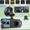 Двухлинзовый видеорегистратор WiFi 1080P для записи видео спереди/сзади/в салоне