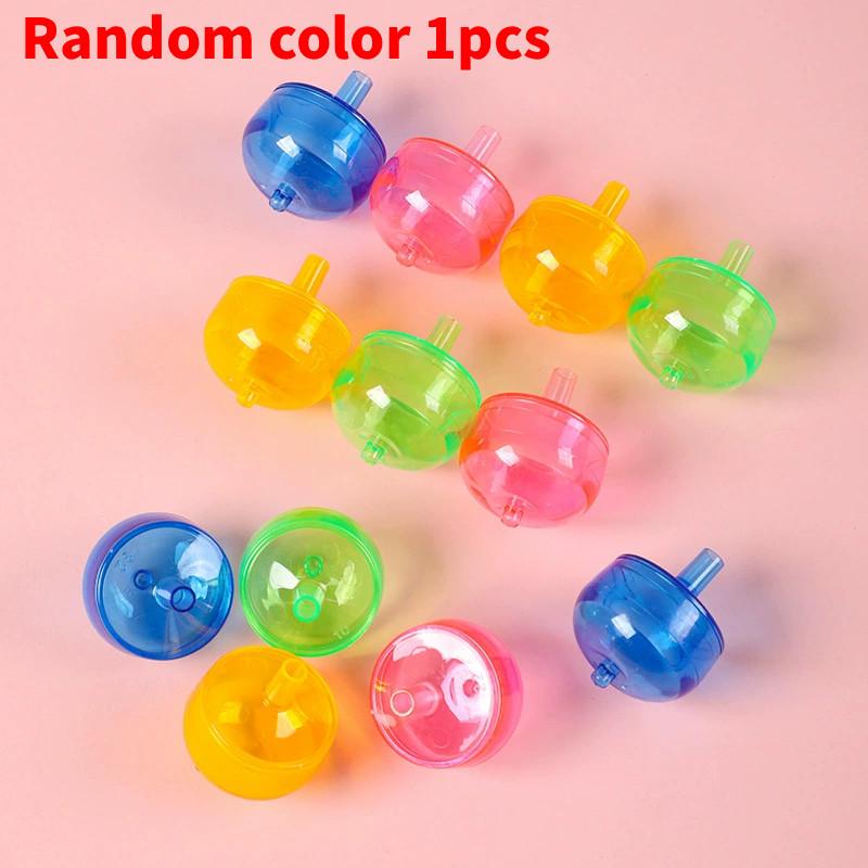 Classic Transparent Gyroscope Toy For Kids Plastic Handheld Creative Gift For Children