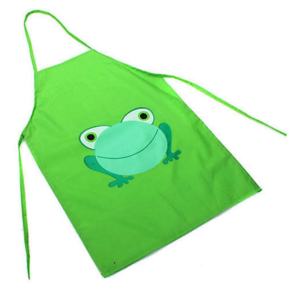 Craft Art Painting Cooking Cute Kids Cartoon Frog Printed Frog Design Apron Children Waterproof