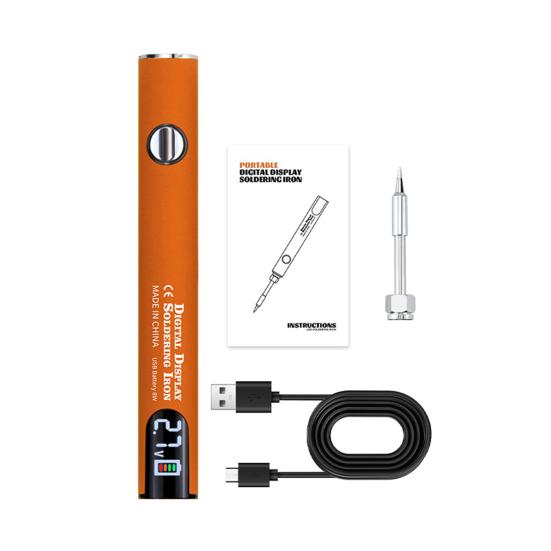 Комплект паяльника USB-зарядка в виде ручки, электрический, регулируемая температура, компактный портативный паяльник