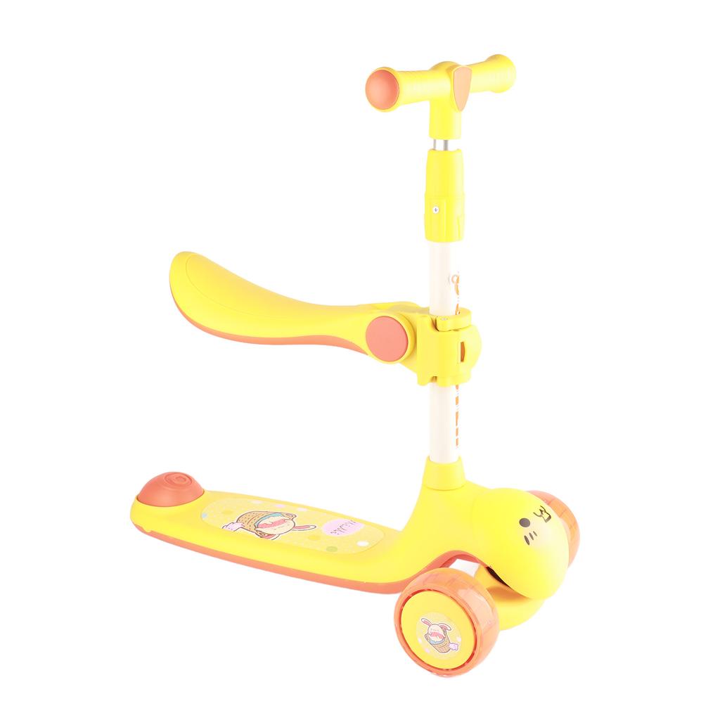 Kids Scooter Adjustable Height Colorful Music Lights Kick Scooter for 1 To 3 Years Old Children