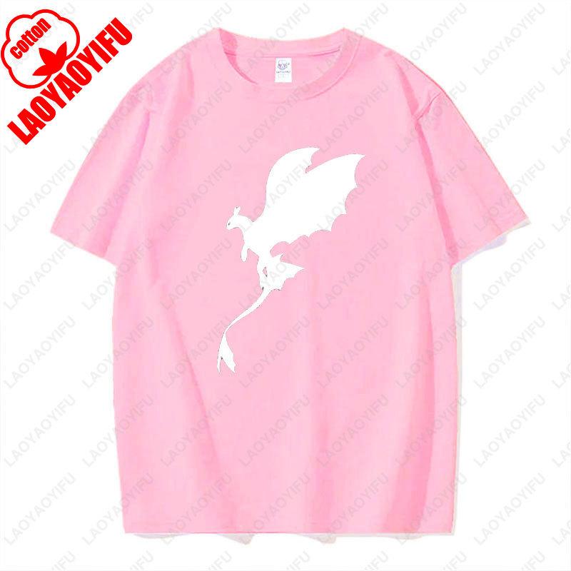Toothless Light Fury Shirt How To Train Your Dragon for Men Women TShirt Movie Couple Matching Cotton Simple Tee for Unisex Gift