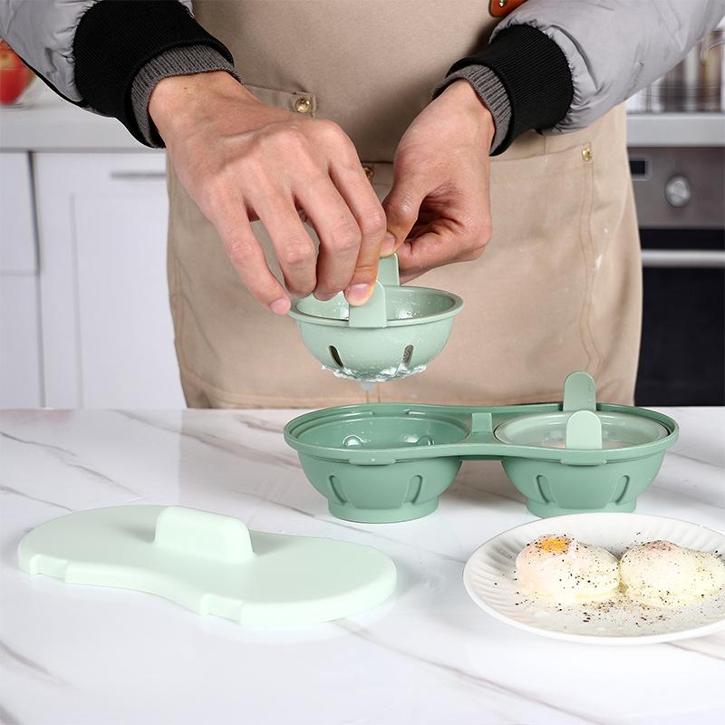 Multifunctional Egg Steamer Creative Water Wave Poached Egg Egg Cooker Plastic High Temperature Resistant Kitchen Tools