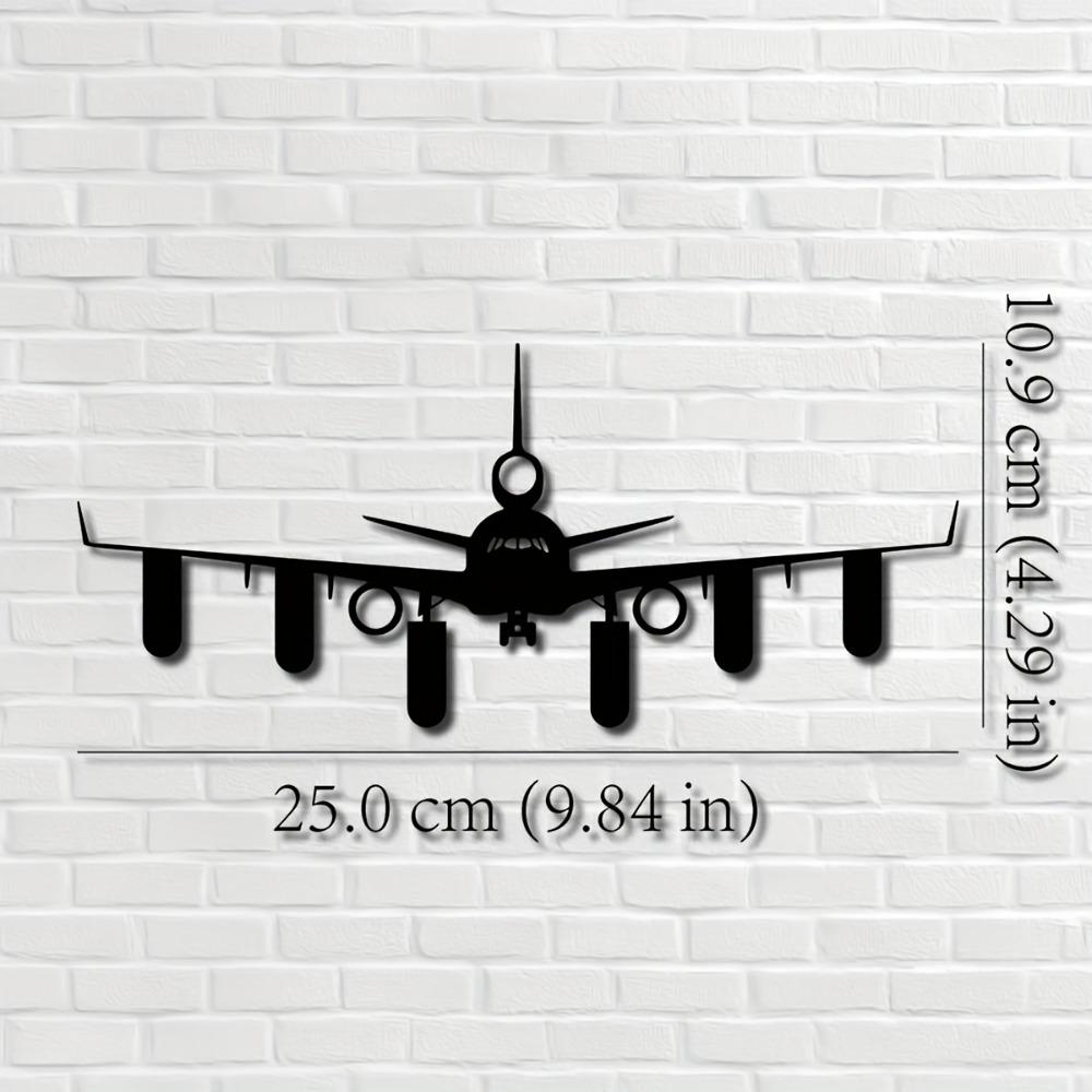 Металлический держатель для ключей в виде самолета Настенный крючок для украшений Черный органайзер для ключей Прихожая Офис Декор для хранения у входной двери Подарок