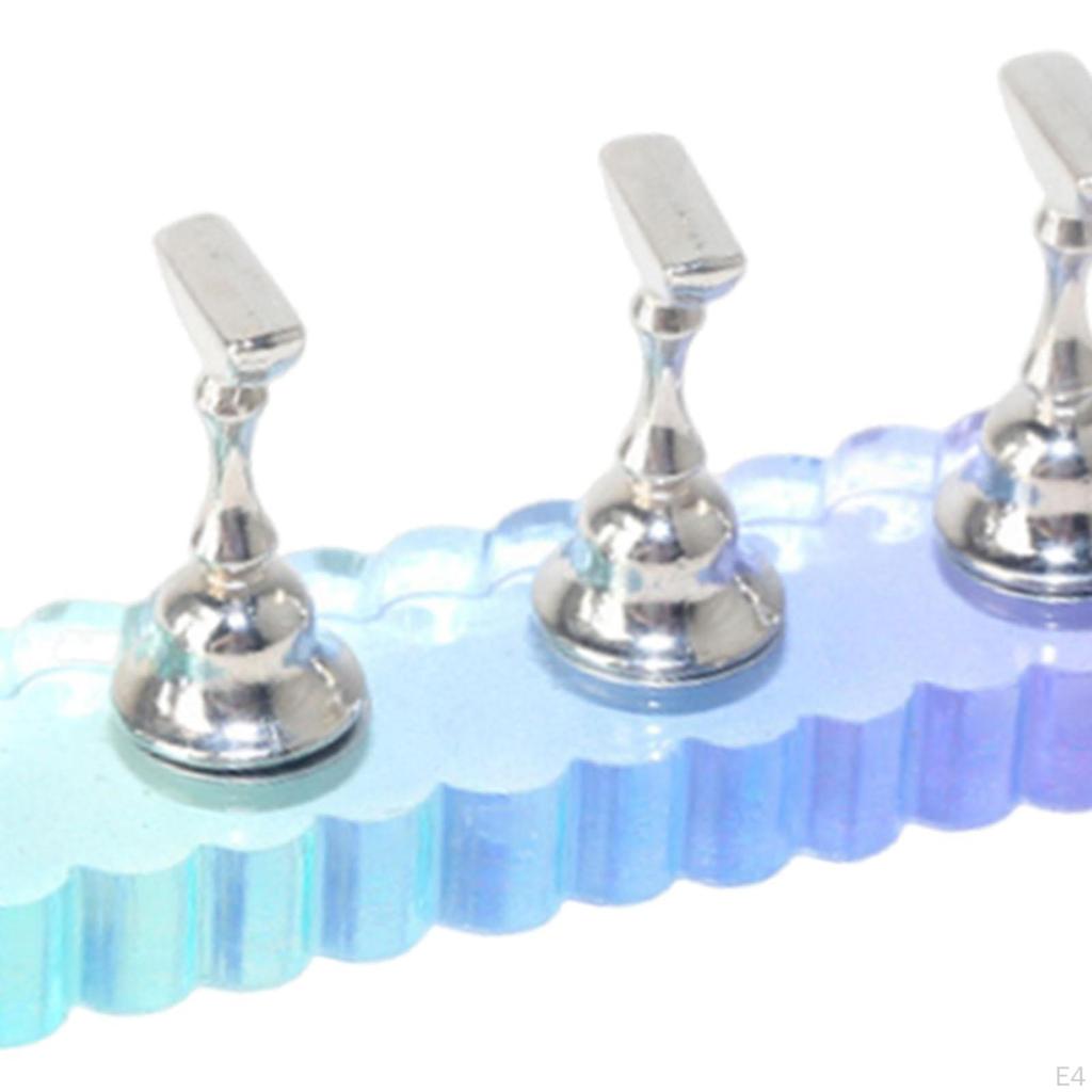 Акриловая подставка для ногтей, держатель для поддельных ногтей, многоразовый инструмент для макияжа и маникюра, демонстрация ногтей