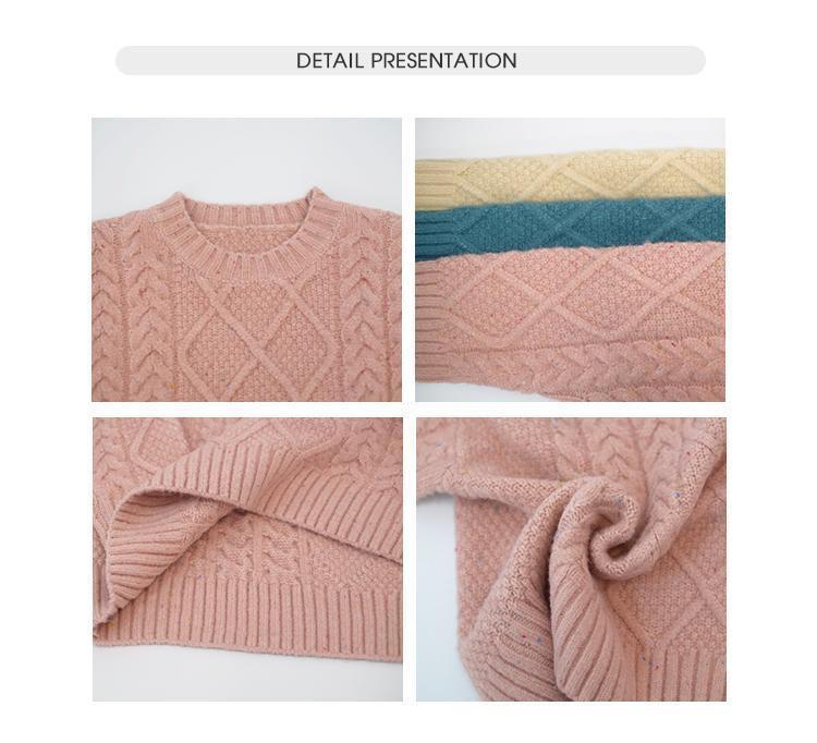 Женский свободный свитер осень/зима 2023 года — модный, нежный и плотный в японском стиле