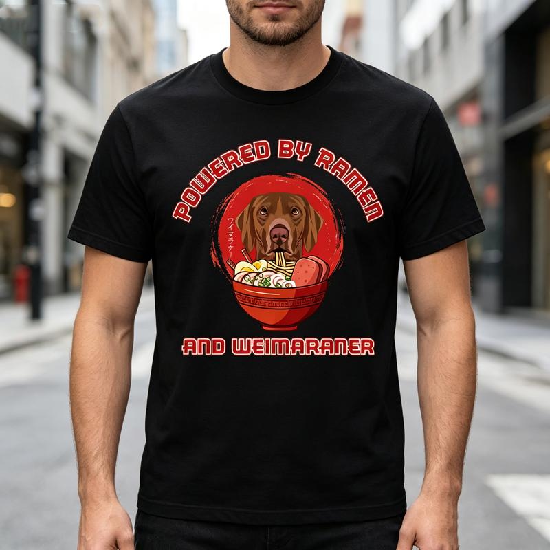 Vintage Weimaraner RaUnisex Tee Cute Dog RaUnisex Print Unisex Unisex Cotton Short Sleeve Trendy Streetwear Gift For Dog And Food Fans