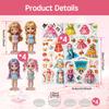 4Sets Magnetic Dress Up Dolls for Girls Ages 4-10 DIY Magnetic Paper Dolls Cute Paper Dress Up Dolls Exquisite Princess Dress Up Dolls