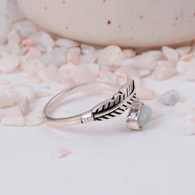 Labradorite Silver Plated Marquise Ring | Vintage Boho Brass Jewelry | Mystical Stone Gift for Her