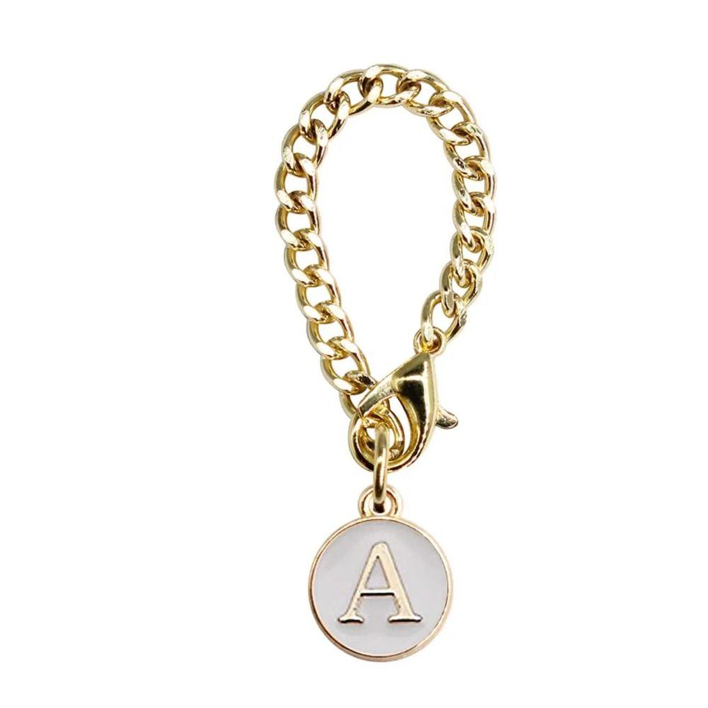 Белый/Черный Цепочка-ручка для чашки для воды Персонализированный Шарм-ручка Креативный Шарм с буквой для чашки Чашки