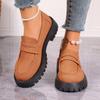 Autumn New Comfortable Casual Women's Shoes Thick Heel Thick Sole Foot Cover Retro Large Size Women's Shoes