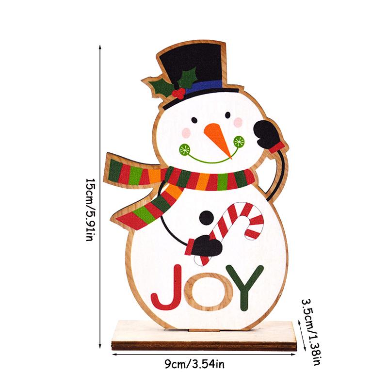 Christmas Wooden Ornaments Santa Claus Snowman Xmas Tree Desktop Signs 2025 New Year Party DIY Decoration For Home Navidad Gifts