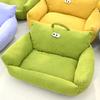 Big-eyed Doghouse Cat Nest Striped Sofa Shaped Nest Macaron Pet Nest Small and Medium-sized Pet Mattress
