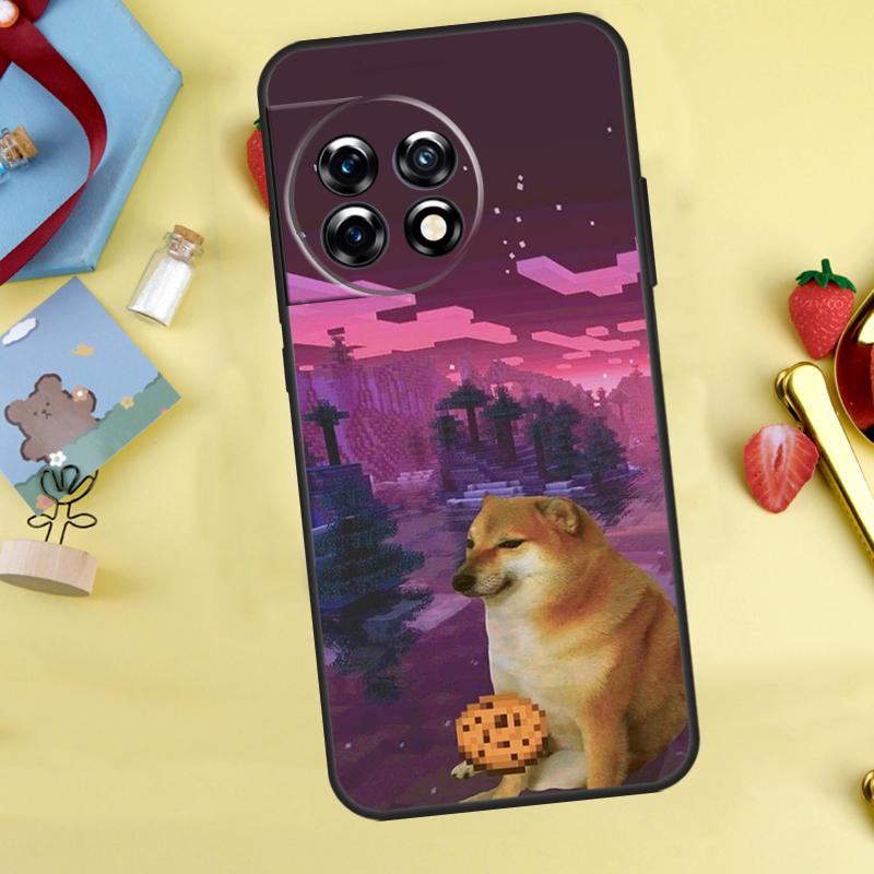 Funny Cheems Doge Cover For OnePlus 12 12R 13 13R 11 10 Pro 8T 10T OnePlus Nord CE 2 3 4 Lite N30 N20 N10 Case