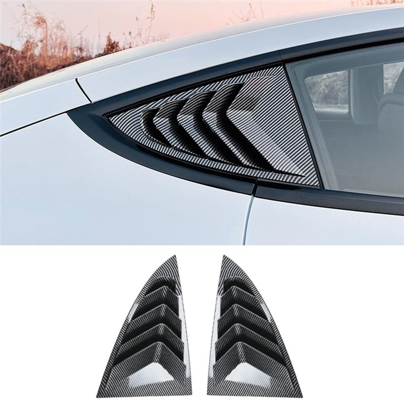 Задняя оконная шторка-жалюзи для Tesla Model 3 Highland 2024, боковая вентиляционная накладка-жалюзи, треугольные аксессуары