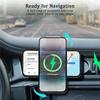 Magnetic Car Wireless Charger Fast Charging Car Phone Holder Center Control Screen Dashboard for iPhone 15 14 13 12 Pro Max Mini