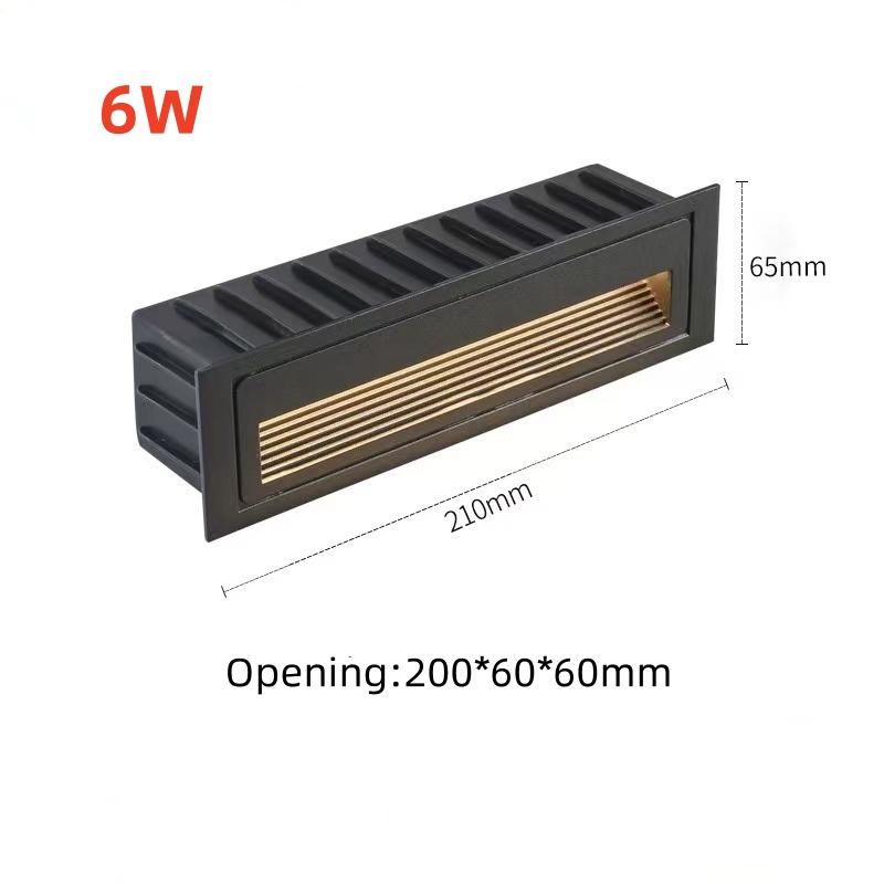 LED IP65 Waterproof Stairs Step Light Outdoor Wall Lamp Corner Garden Street Footlight Recessed for Porch Yard Balcony 220V