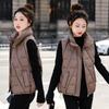 Down Cotton Vest Autumn and Winter Loose Foreign Style Outer Wear Vest Stand-up Collar New Women's Korean Version Vest