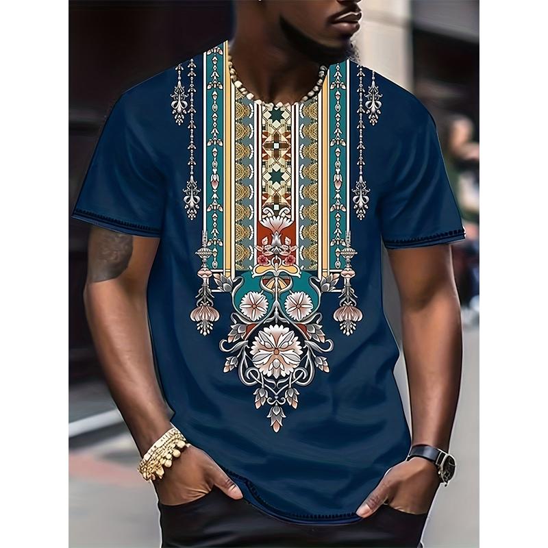 Tribal African Ethnic Style 3D Printed T-shirts, Men's and Women's Comic Short T-shirts