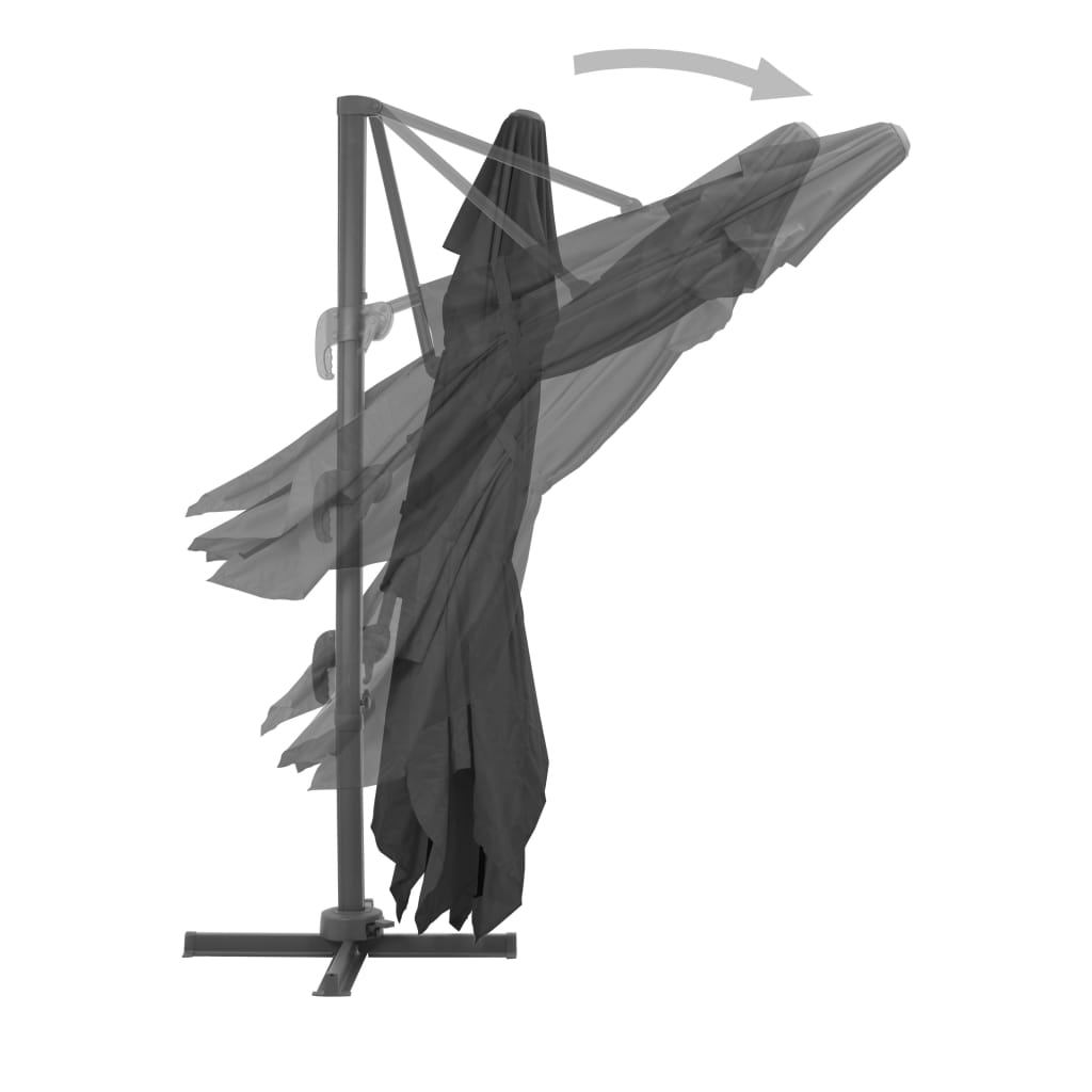Cantilever Umbrella with Aluminum Pole 400 x 300 cm Anthracite