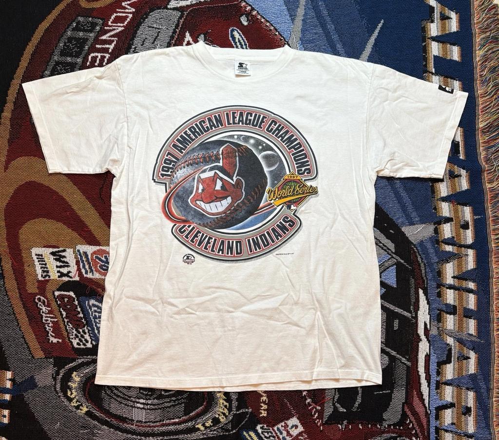 Vintage Cleveland Indians Shirt Starter 1997 American League Champions