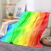 Rainbow Colour Illusion Cartoon Soft Flannel Blankets,Throw Blanket Comfortable Blanket for Picnic Beds Sofa Home Bedroom Gifts