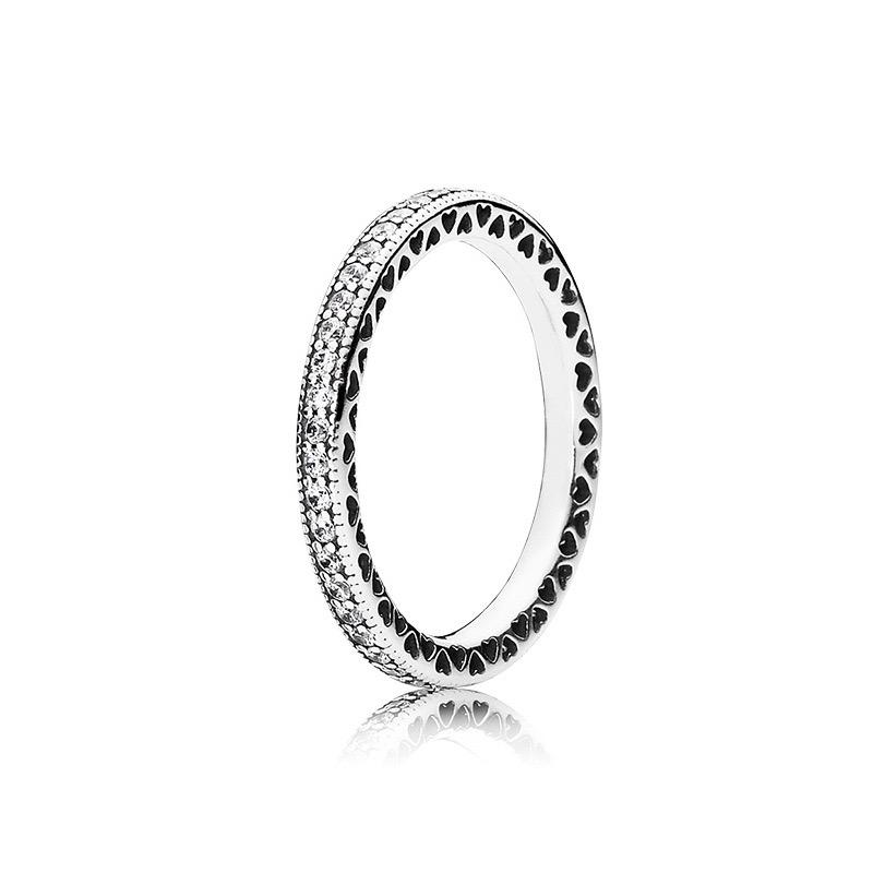 925 Silver Rings Stackable Infinite Heart Flower Crown Trinkets For Women Original Wedding Ring Jewelry Gift