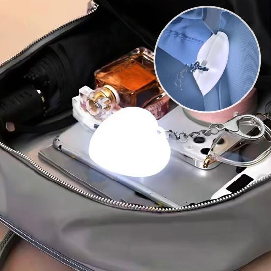 Сенсорный свет Перезаряжаемый Мини-фонарик Кошелек Брелок с сенсорным и автоматическим датчиком света Компактный кошельковый фонарик в форме сердца для женщин