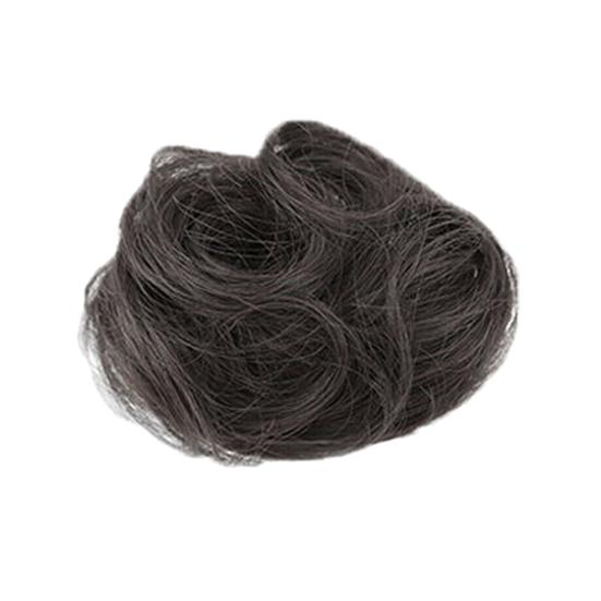 Шиньон для девочек, натуральный черный, коричневый, прямой, небрежный пучок для женщин и детей, булочка для волос в виде пончика