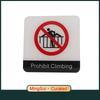 Acrylic Creative Signage Prohibit Climbing Sign Wall Label Sticker Warning Badge for Walls Railings Towers Factories Schools Parks Residential Areas