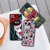 Fitted Soft Case For Xiaomi Redmi Note 9S 9 10 8 Pro 9A 13 12 12S 12C 10C 9i Capa Tpu Mexican Catrina Skull Girl Phone Cover